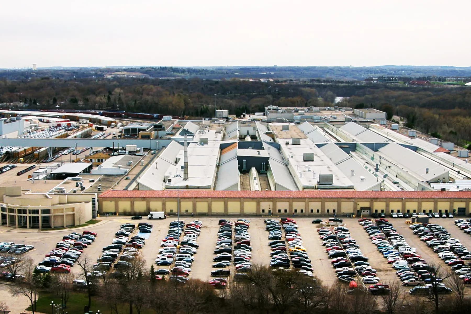 Aerial view of the Ford Twin Cities Assembly Plant in Saint Paul, Minnesota